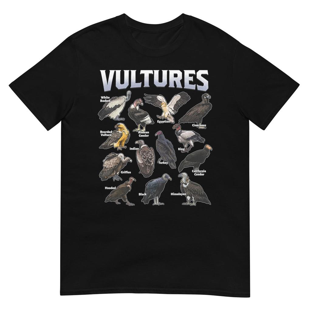 Vulture Species Guide Illustration Birdwatching Design T-Shirt