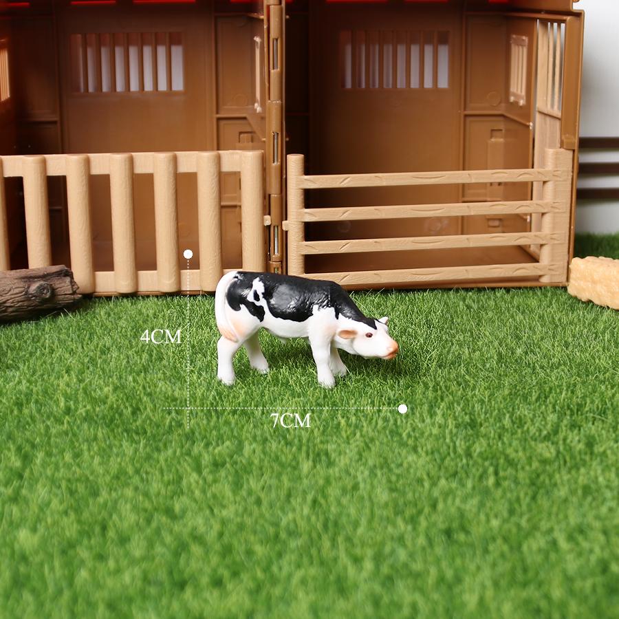 Simulering Gård Verden melkeku Storfe Okse Kalv yak Moskusokse Pedagogisk dyremodell figur leketøy hjemmedekor Gave Til Barn