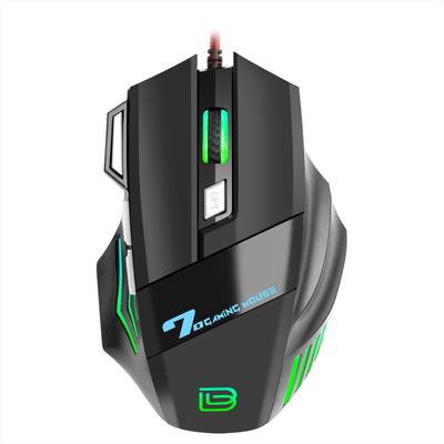 Souris de jeu filaire G5 7d RGB lumineuse, 7 boutons, 3200 Dpi, Usb, mécanique, Compatible avec Windows