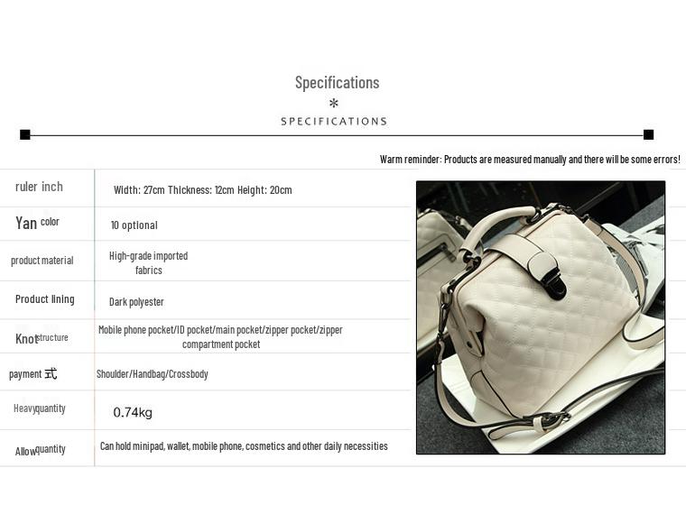 2025 Korean Style Trendy Women's Diamond Shoulder Bag - Fashionable, Versatile, Simple Handbag & Messenger Bag