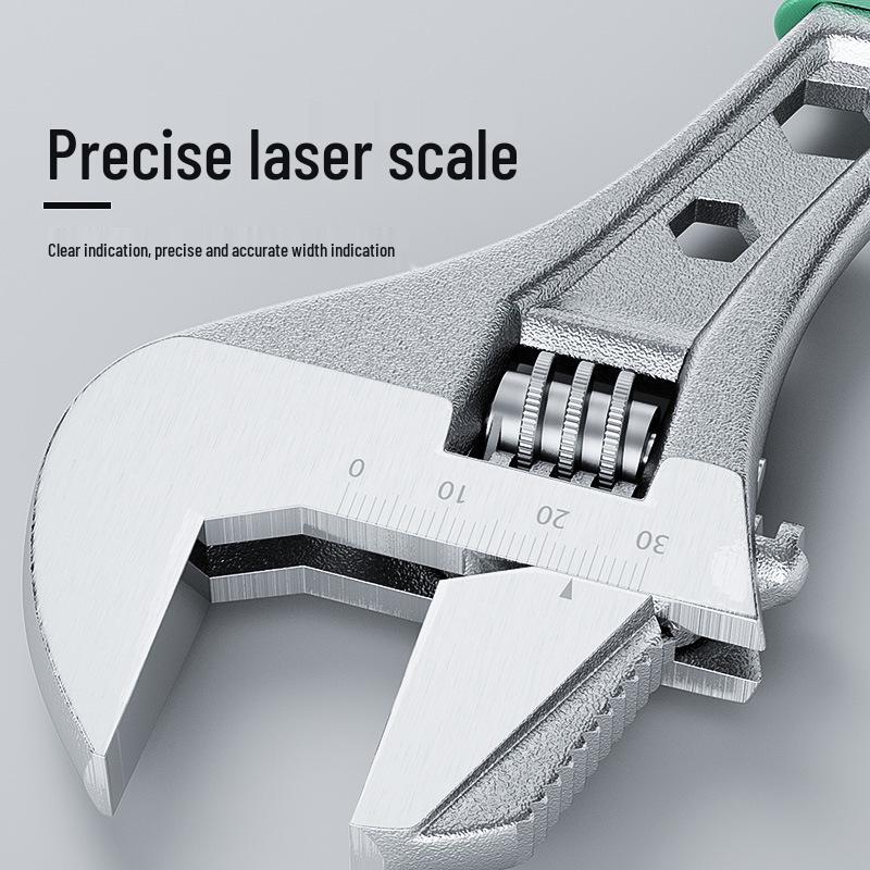 Universal Multifunctional Adjustable Wrench Set with Large Opening and Small Wrench