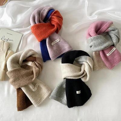 Kişilik Kore Sıcak Kış Örgü Kadın Atkısı Moda Kalın Yün İplik Atkı Atkı Kadın Şalı Boyun Sarma