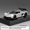 1/32 Alloy Die-cast Koenigsegg JESKO Sports Car Model Sound and Light Return Belt Base Ornament Children's Toys Birthday Gift