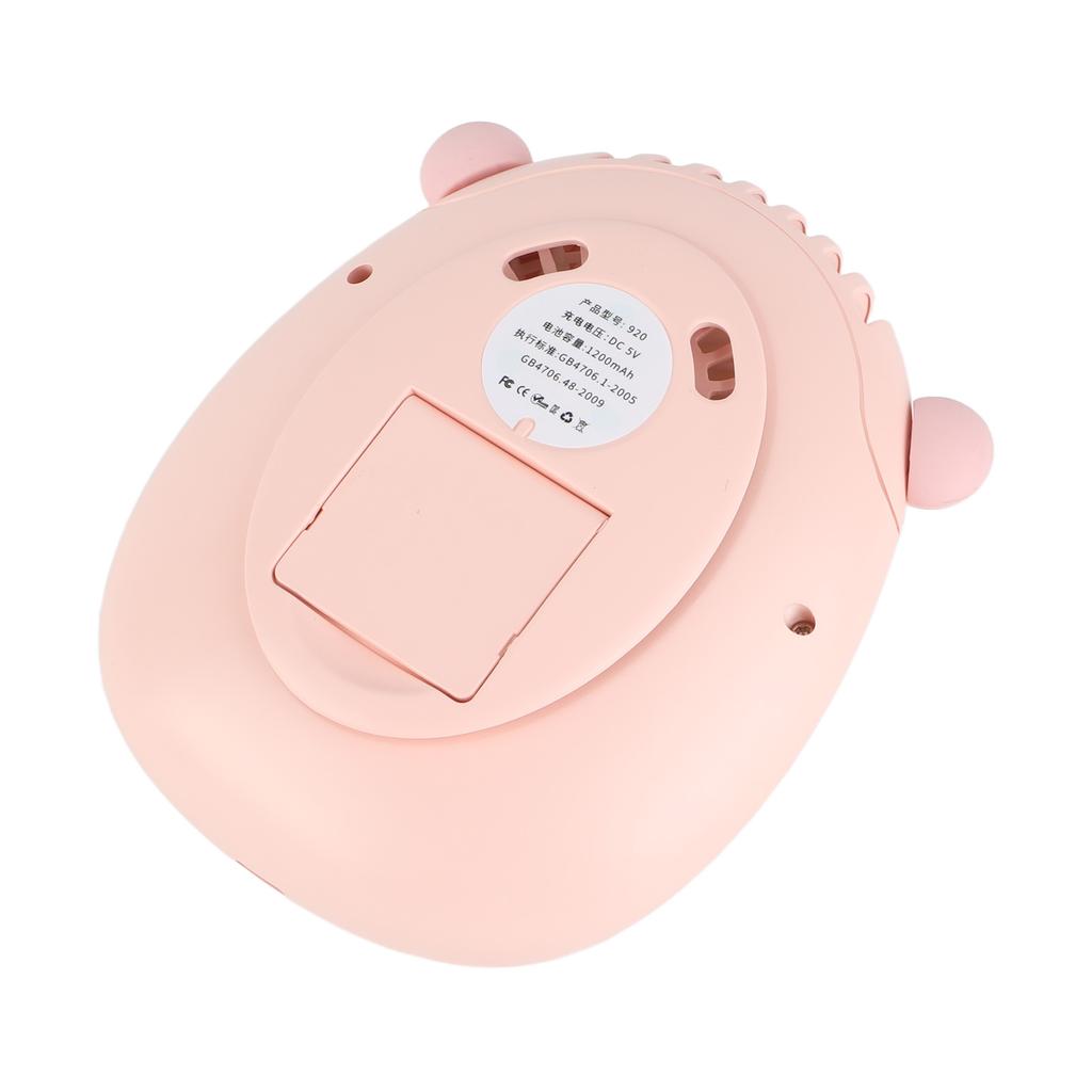 Electric Fan Hanging Neck Portable Mini Fan with 3?Gear Wind Speed USB Charging for SummerPink