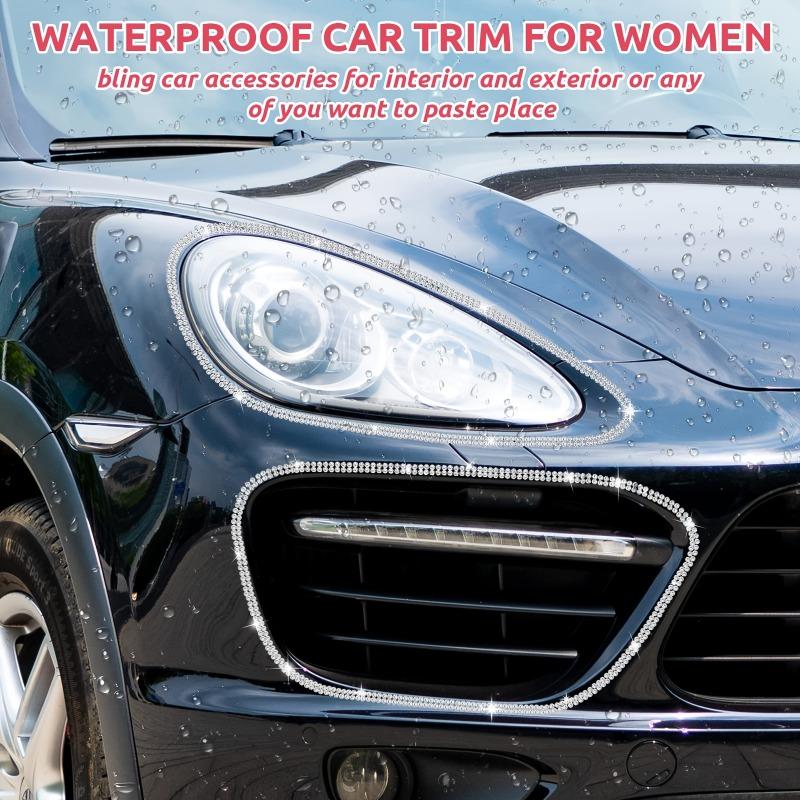 Rhinestone Bling Car Trim Stickers, Self-Adhesive Interior Mouldings, Car Interior Accessories