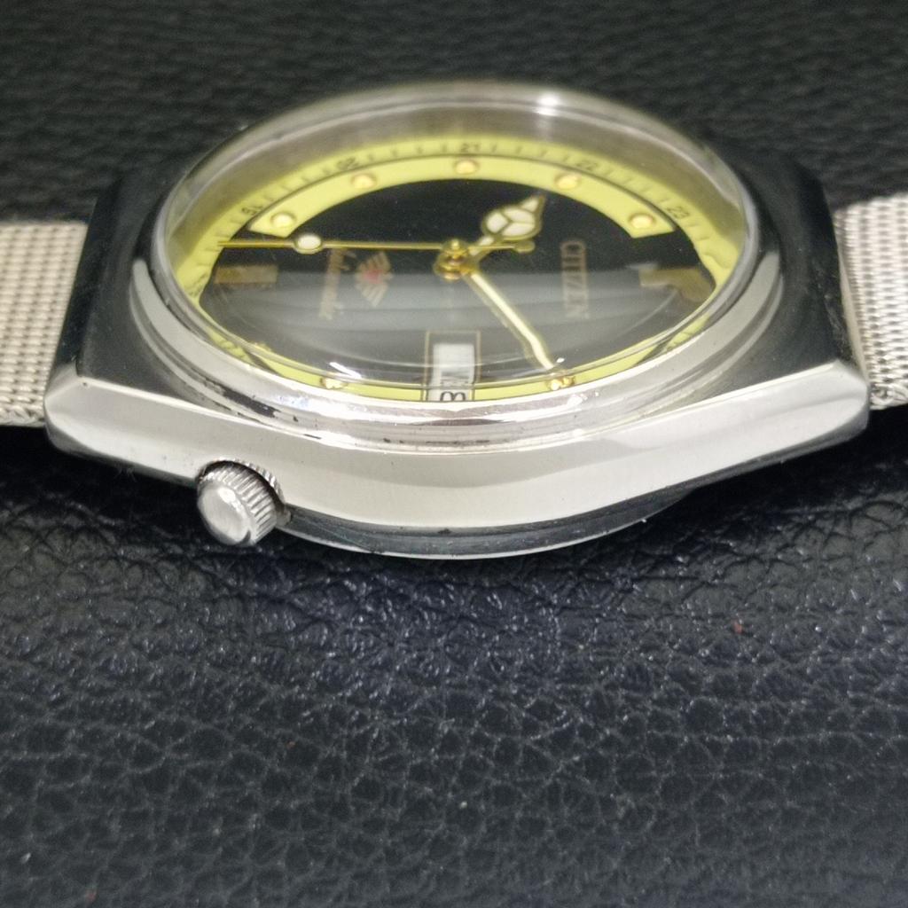 AUTOMATIC VINTAGE CITIZEN 8200 JAPAN MENS BLACK COLOR DIAL WATCH a702130-5 R208-a702130