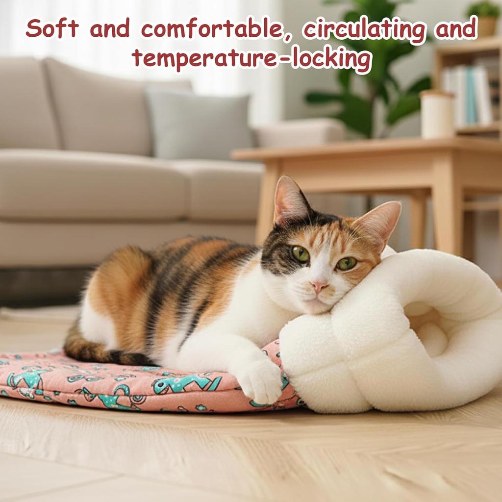 1 Pack Cozy Cat Sleeping Bag, Warm and Soft Cat Sack, Comfortable Pet Nest for Cats, Semi-Enclosed Design for Security and Warmth, Easy to Clean and