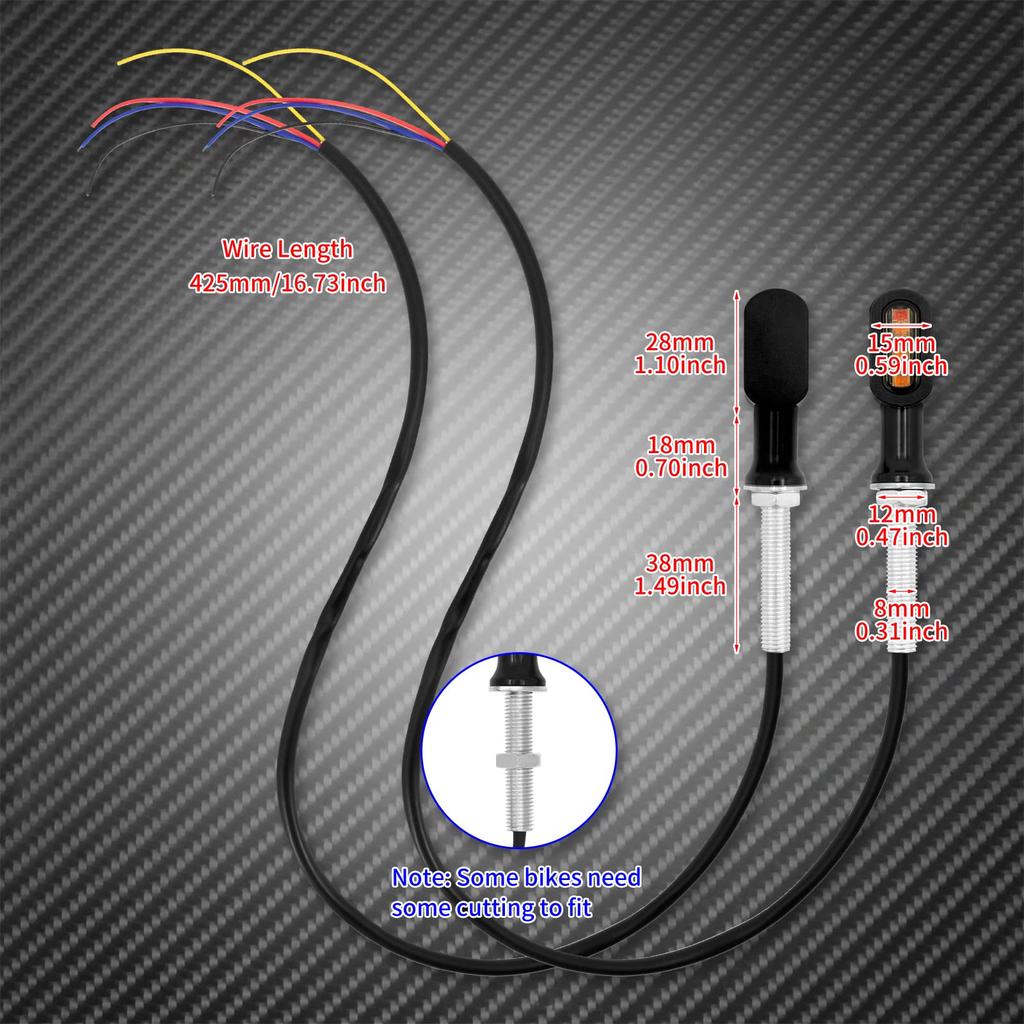 HDBUBALUS Motorcycle LED Rear Turn Signal Brake Light Indicator Turn