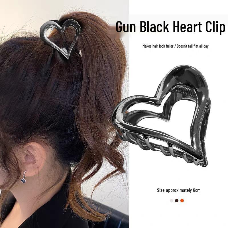 High-End Heart Ponytail Claw Clip for Women – Anti-Collapse Hair Accessory