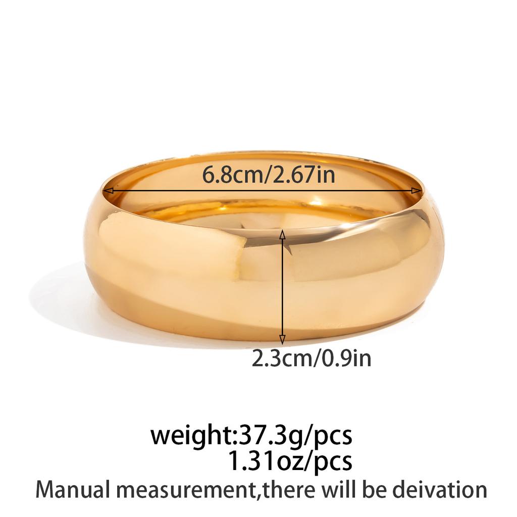 Exaggerated Wind Smudged Acrylic Resin Wide Bracelet, Fashionable Texture Metal Glossy Bracelet For Women