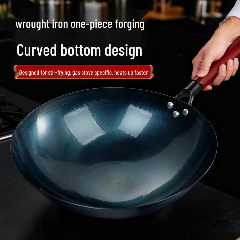 Geschmiedeter Schmiedeeisen-Wok