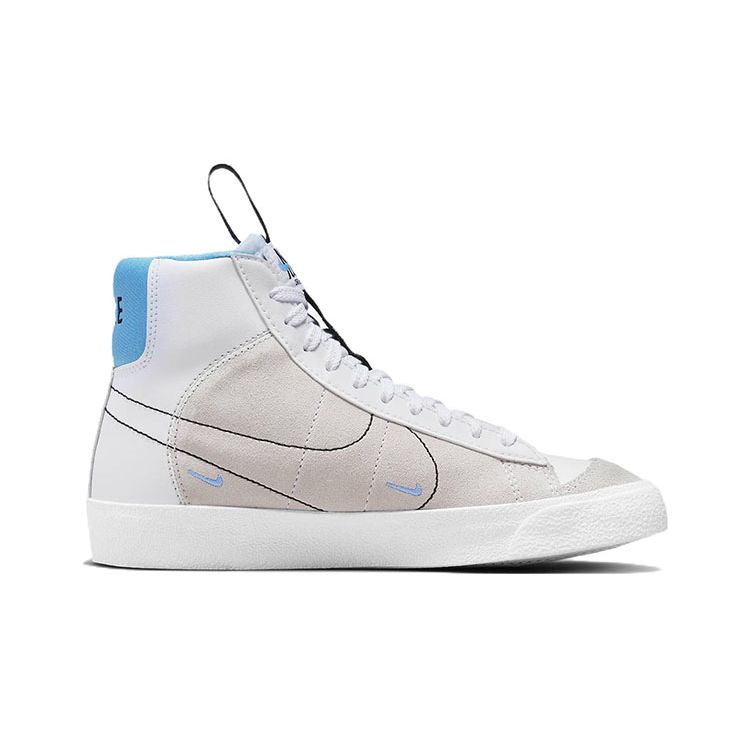 Nike Blazer Mid 77 SE GS Dance - White University Blue Kids Sneakers Black DH8640-104