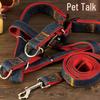 Denim Dog Chest Harness & Leash for Medium/Small Breeds - Durable, Explosion-proof, Wear-resistant.
