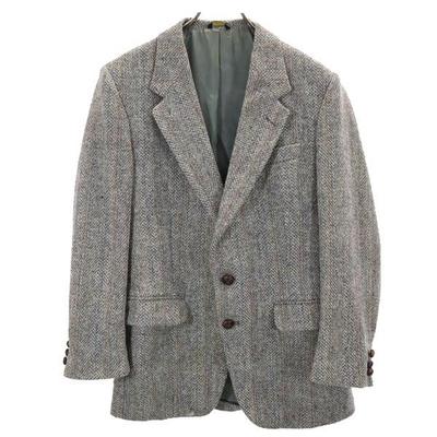 70s 80s Made In USA Vintage Wool Tailored Jacket Gray Men's Used