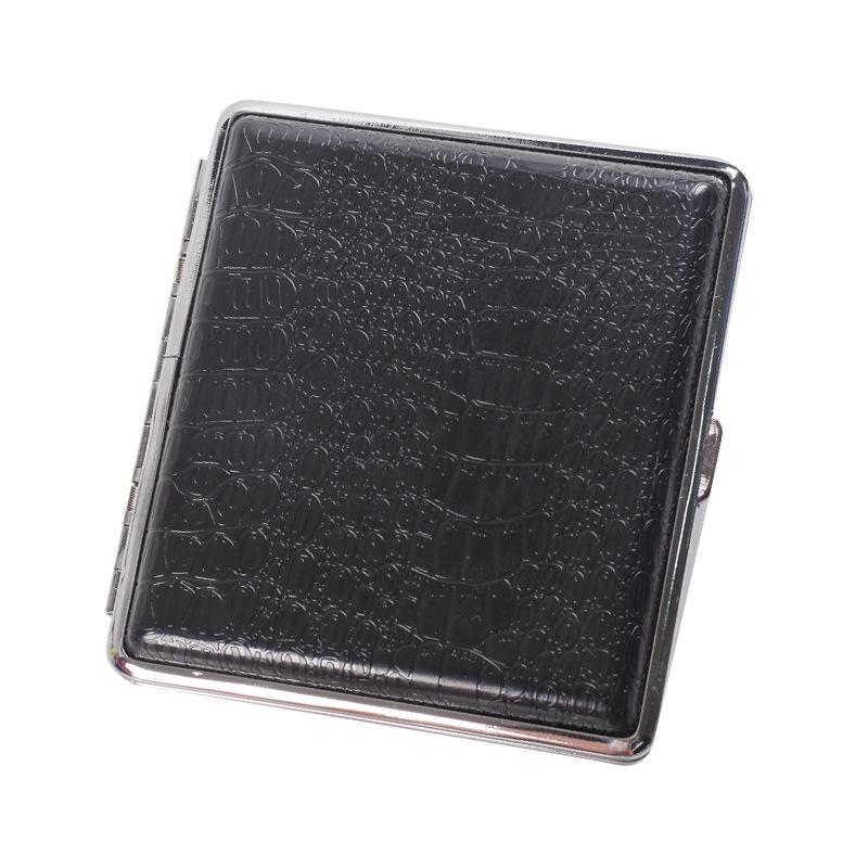 Imitation Crocodile Texture Cigarette Case, 20 Capacity, Moisture-Proof, Pressure-Resistant, Portable Holder