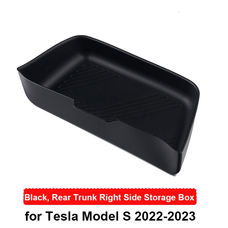 

Для Tesla Model S 2022 2023 Задний багажник Органайзер для хранения вещей Ящик для внутренних аксессуаров Водонепроницаемые модели Мусорный бак