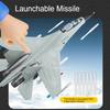 1:81 J-16 Fighter Model Toy Alloy Diecast Music Light Pull Back Launchable Missile Military Airplane Models for Boys Gifts