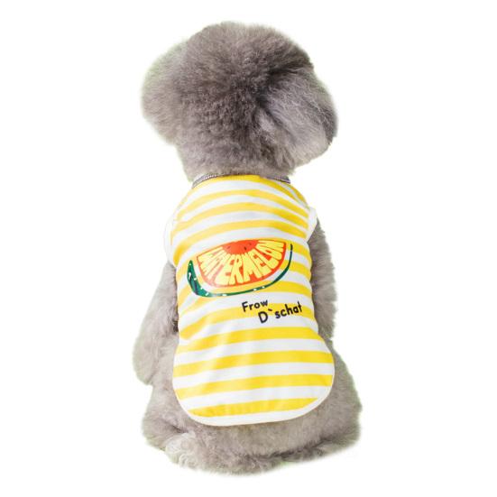 Hundeshirt, atmungsaktiv, schnell trocknend, hohe Elastizität, weiches Tragegefühl, Anti-Pilling, bequem, lässig, für Welpen, Hunde, gestreift, Heimtierbedarf