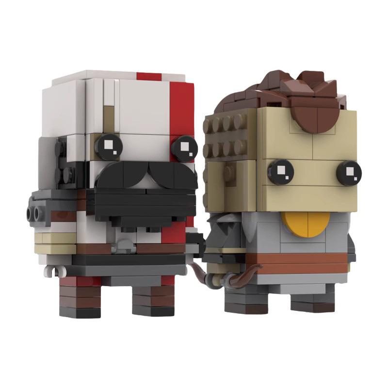 Building Block Set God Of War Kratos And Atreus Game Brickhead Toy Boy