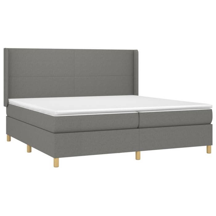 VidaXL Bed Slat Base with Mattress, Upholstered Bed, Double Bed, Adult Bedroom Interior Bed, Modern, 3131858