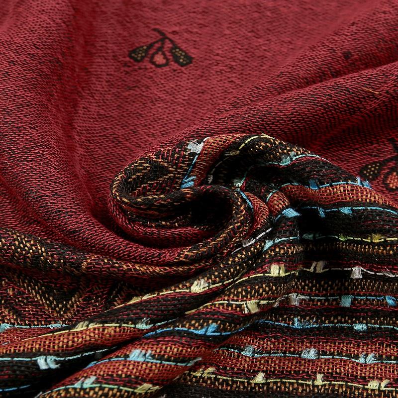 Hotsale Jacquard Printed Pashmina Shawl Women Cotton Muslim Hijab Tassel Headscarf Scarf Ethnic Style Tudung