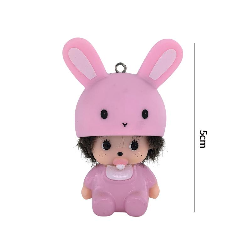 Monchhichi Kitty Keychains Sanrio Hello Kitty Pouch Charm Adorable Cartoon Keychain Phone Chain girls' Birth Date Present Monchichi Decor
