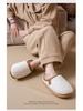 Women's & Men's Antibacterial Plush Cotton Slippers - Non-slip, Warm, Deodorant Indoor Footwear for Autumn/Winter 2025