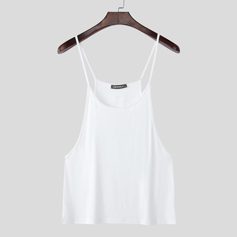 

INCERUN Летние мужские майки-слинги с U-образным вырезом, без рукавов, повседневные, свободного кроя 5XL