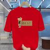 Summer new cartoon bear print men's T-shirt Cotton luxury brand men's T-shirt short sleeve sports fashion top street T-shirt