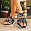 Fashion Fashion New Sexy Leopard Print Casual Flat Slippers Summer Round Toe  Non-slip Beach Slippers for Women