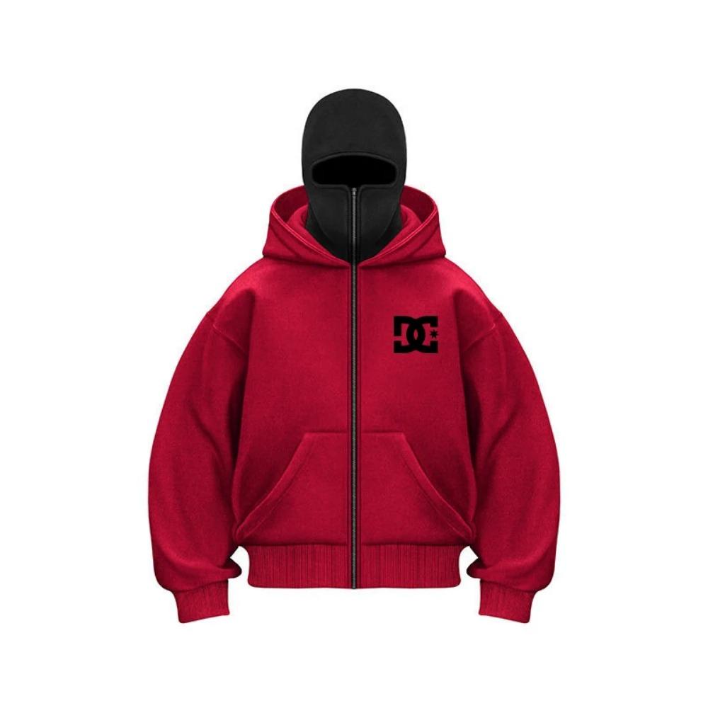 "2025 Men's Designer Clothing: Double-zipper Hoodie, Autumn and Winter Masked Hip-hop Sweatshirt, Fitness and Casual Hoodie.