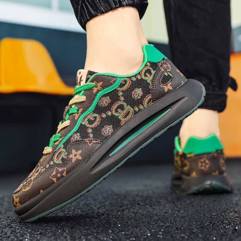 

Персонализированная мужская обувь 2025 обувь мужская универсальная с принтом на платформе в стиле пэчворк кеды мужская спортивная и повседневная обувь европейская станция 41 чёрный