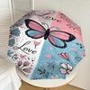 1pc Butterfly Love Automatic Open/Close Umbrella Compact Folding Umbrella with 8-Rib Shaft for Women/Men, Elegant Birthday1265S
