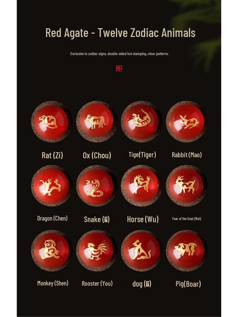 Cinnabar Zodiac Charm Pendant: Mobile Phone Chain & Amulet