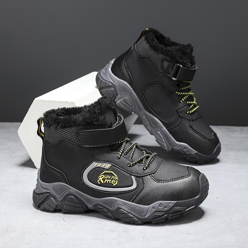 Kinder warme Schneestiefel Kinder Winter Baumwolle Schuhe rutschfeste Schnee im Freien warme Plüschstiefel High Top warme pelzige Schuhe wasserdichte warme Turnschuhe