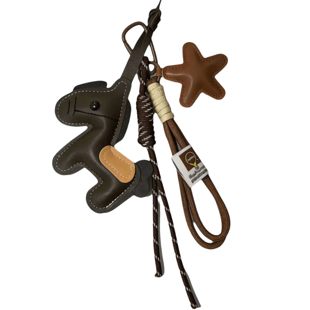 Vintage Style Pony Keychain Cartoon Design Backpack Charm Horse Bag Pendant Backpack Decoration