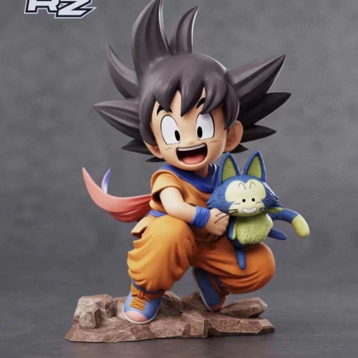 

Dragon Ball Childhood Small Goku Hugs Puer Ya Mu Tea Small Follower Figures Doll Pvc Model Statue Collection Playthings Ornamen Present opp bag