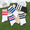 New Men/Women 3 Three Stripes Cotton Socks Retro Old School Skate Long Short White Black Winter Cool