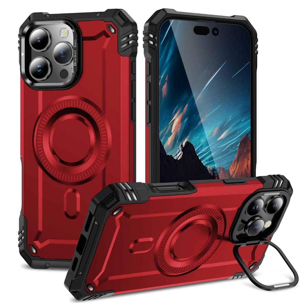 Compatible with iPhone 17 Pro Max military magnetic phone case, Apple 16 Pro stand, 15 shockproof 14 protective cases