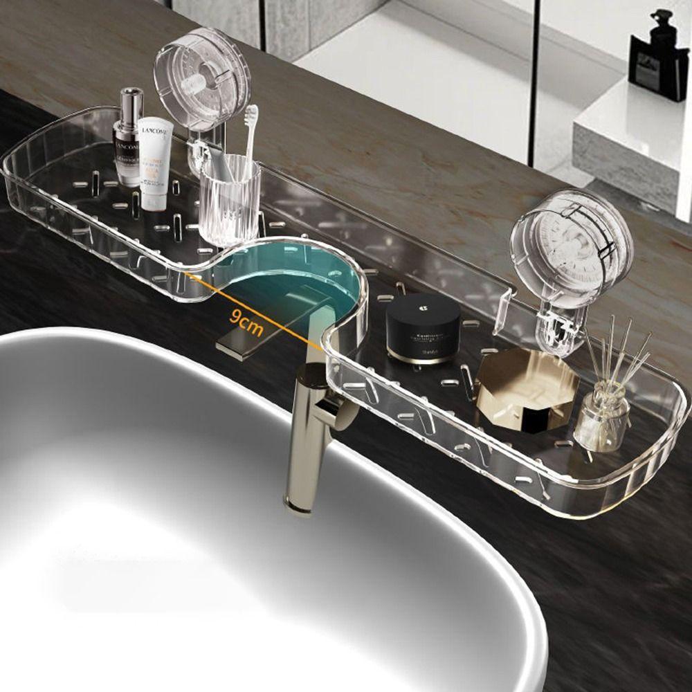 Wall Mount Bathroom Shelf Drainable Shower Shelf Durable Storage Rack