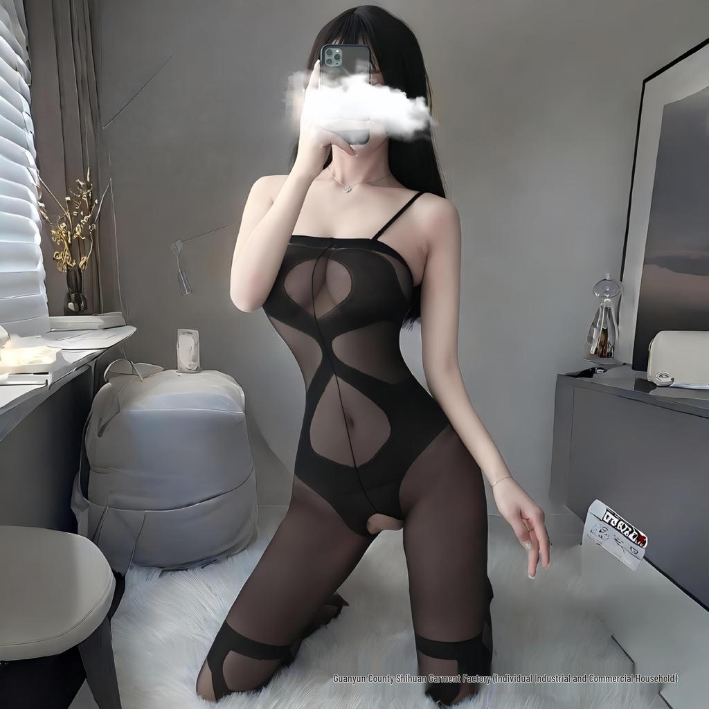 Sheer Temptation Lingerie Set: Tearable Bodysuit & Stockings