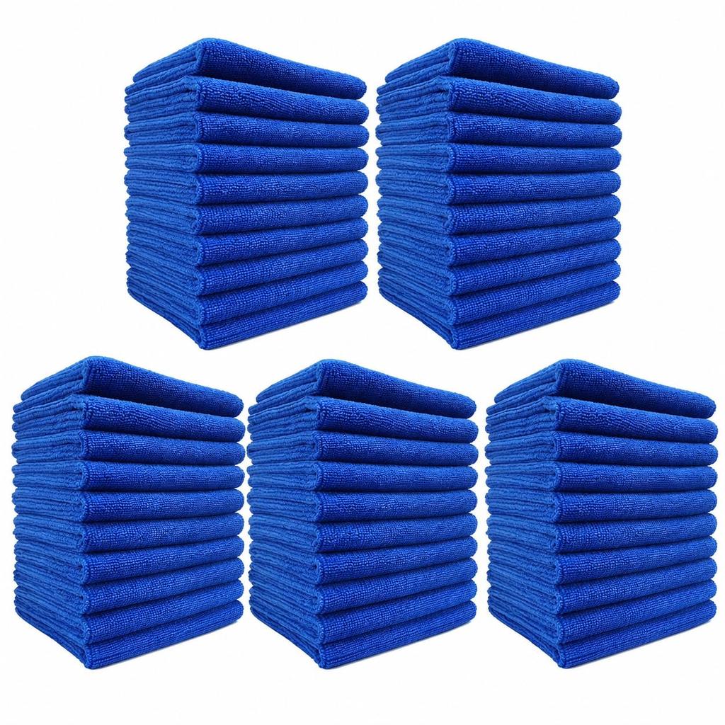 TARO WORKS Car Wash Towels, Microfiber, Multipurpose Cloths, 50 Pieces (Slightly Imperfect)