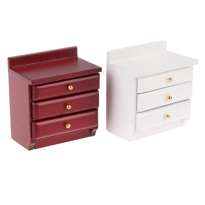 Details about / 1//12 Dollhouse Miniature Wooden Bedside Cabinet Model Furniture AccessoriesW Gg