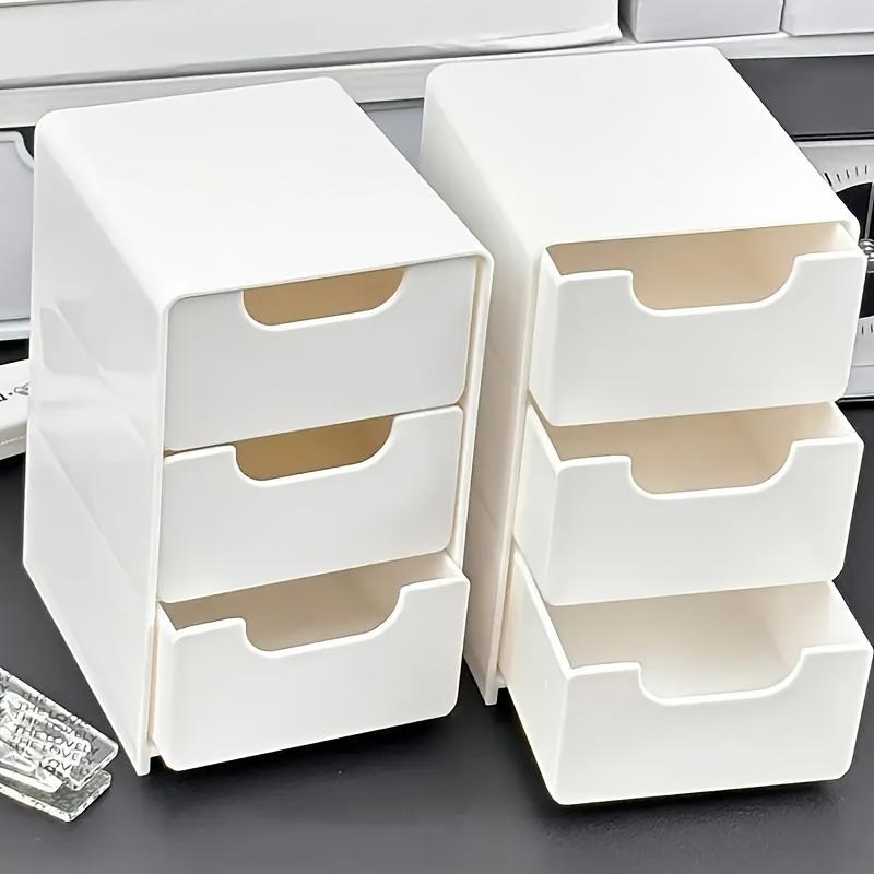 3-Tier Desktop Drawer Organizer, Mini Storage Box for Office Supplies, Jewelry, Cosmetics, Desk Accessories