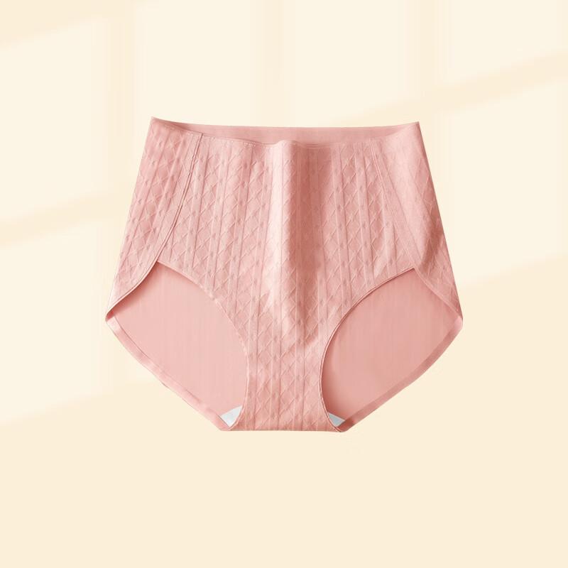 LANSWE Women's High-Waist Antibacterial Jacquard Cotton Briefs (3-Pack)