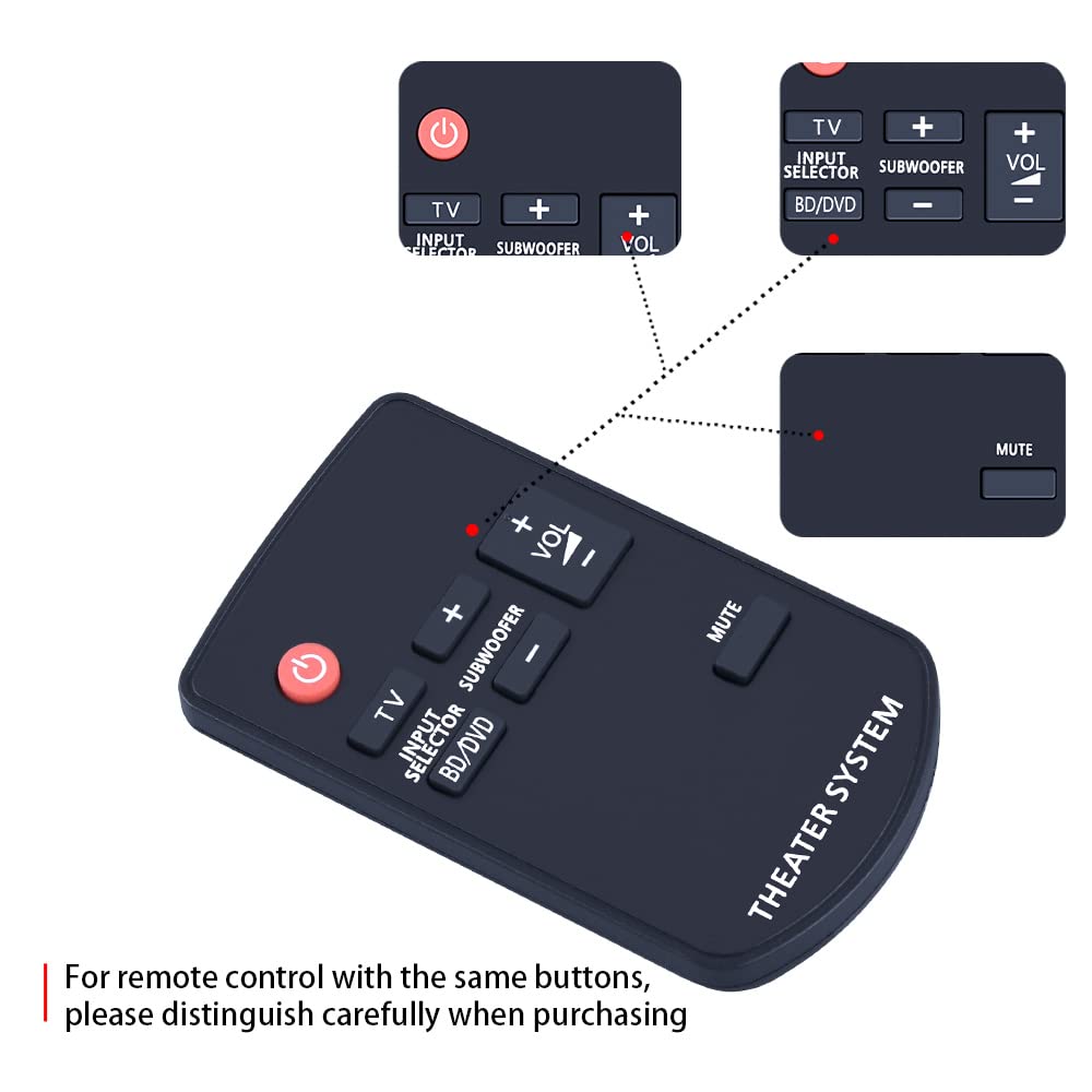 AVTVA Theater Bar-Fernbedienung, ersetzt N2QAYC000028 Panasonic-Fernbedienung. Panasonic-Audiosystem-Fernbedienung, kompatibel mit SC-HTB10-K