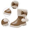 Children's Boots, Big Children's Snow Boots, Girls' Plush Thick Warm Leather Short Boots