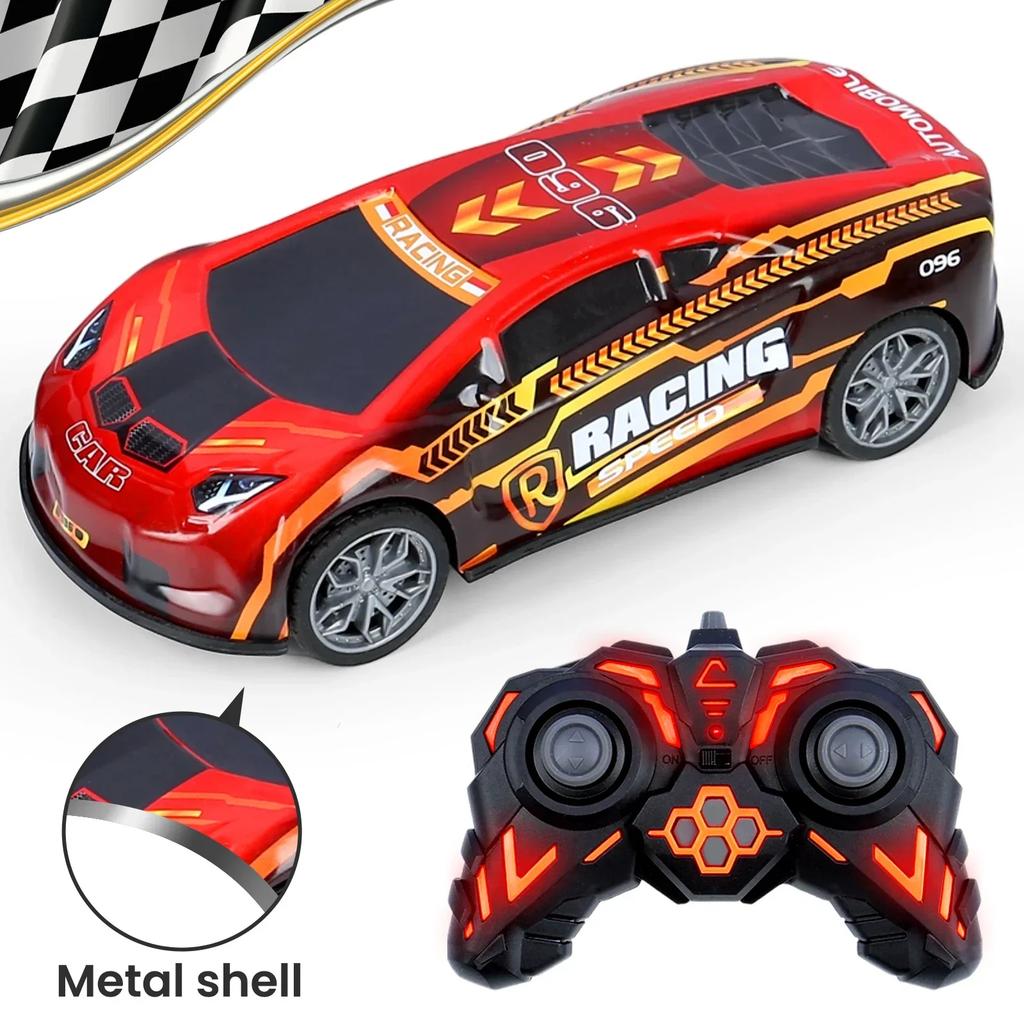 Non-Toxic 4Ch Rc Car High-Speed 2.4G Remote Control Drift Racing Car Toy With Iron Shell Vehicle Model Toys For Children Kids Birthday Gifts
