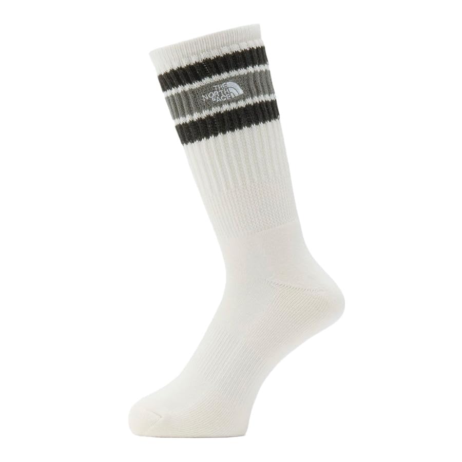 North TNF Tube 2P Crew Multicolor TNF Size S [The Face] Socks, Black,