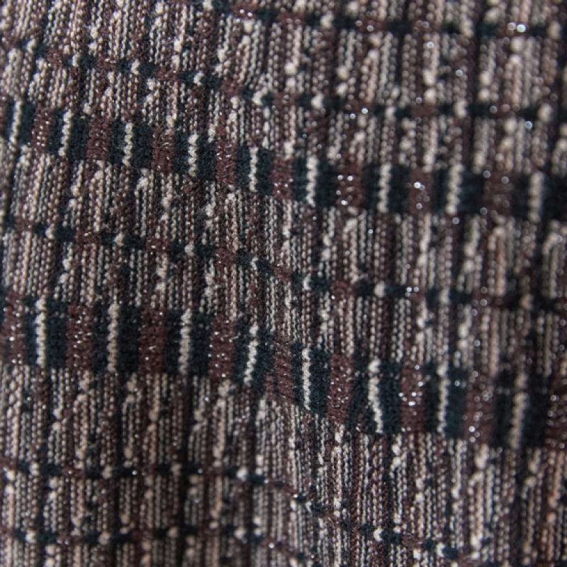 MAXZA Metallmix Tweed Strick Ausgestellter Langer Rock Zc11qs005on